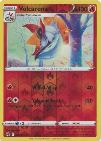 Crown Zenith Volcarona #25/159 reverse holo
